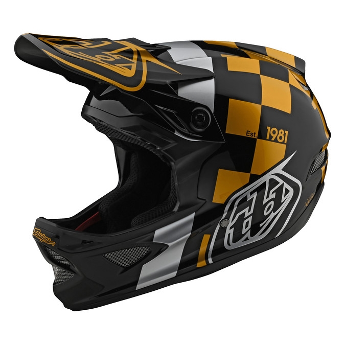 트로이리 디자인 D3 파이버라이트 레이스샵 풀페이스 헬멧 (블랙/골드)
