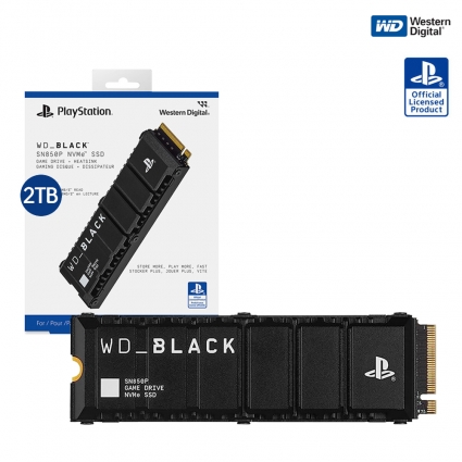 PS5 콘솔용 WD Black SN850P NVMe SSD 2TB