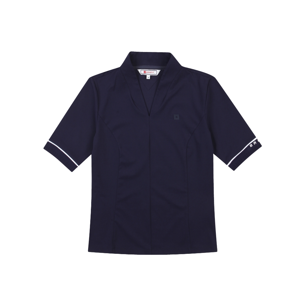 [온오프골프웨어] 여성 다트 변형 카라넥 티셔츠 OF9303LA_NAVY
