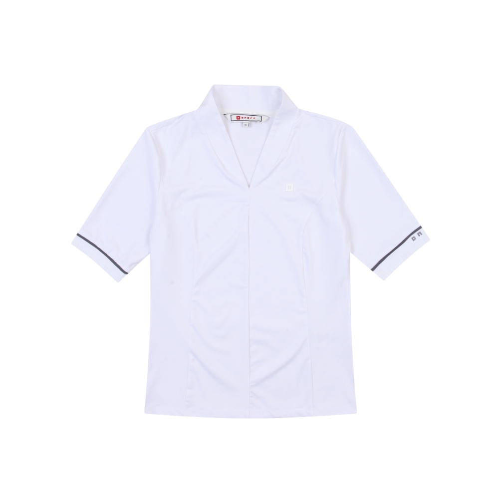 [온오프골프웨어] 여성 다트 변형 카라넥 티셔츠 OF9303LA_WHITE